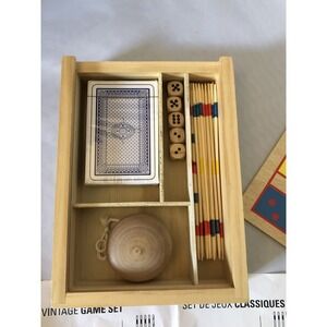 Vintage Family game set Kikkerland (4 CLASSIC GAMES Yo Yo Dice Travel Size Games